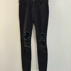 Hollister Black Distressed Skinny Jeans